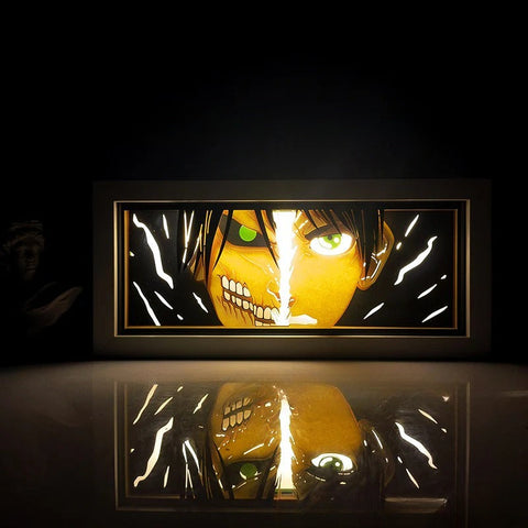 Attack on Titan Eren Jaeger Paper Carving Lamp Photo Frame