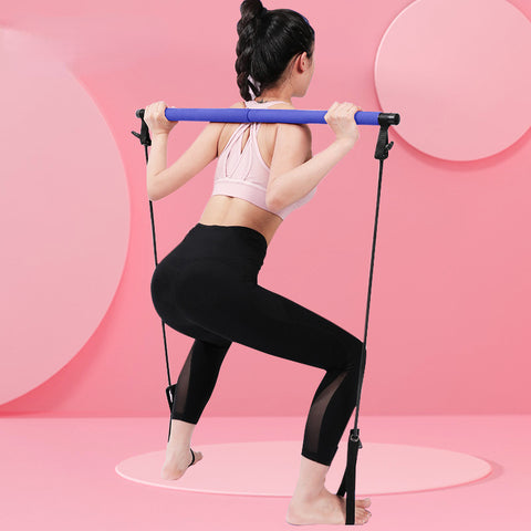 Pilates-Stange, Fitness-Stick, Yoga-Ausrüstung für Zuhause, multifunktionale Zugschnur, Bungee-Seil, Stretchband, Rückentrainer, M3331026