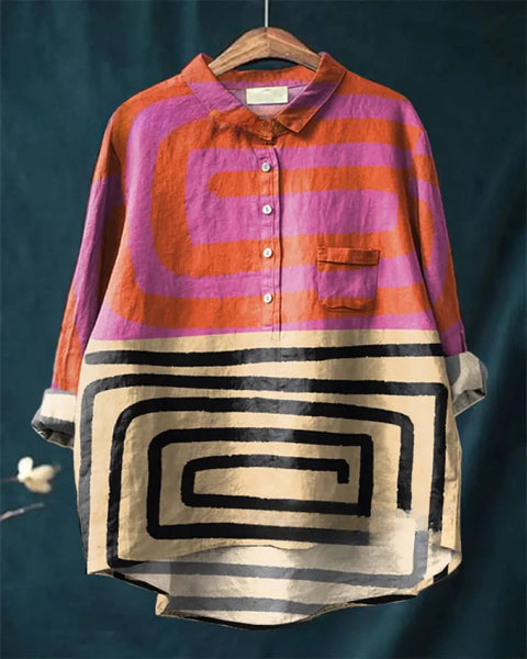 Lässiges Damen-T-Shirt mit Rundhalsausschnitt und lockerem Druck in großen Größen m301276 