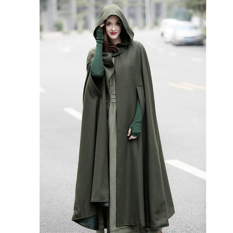 Fünffarbiger Kapuzenschal, verlängerter Halloween-Umhang, Cosplay-Mantel m300533 
