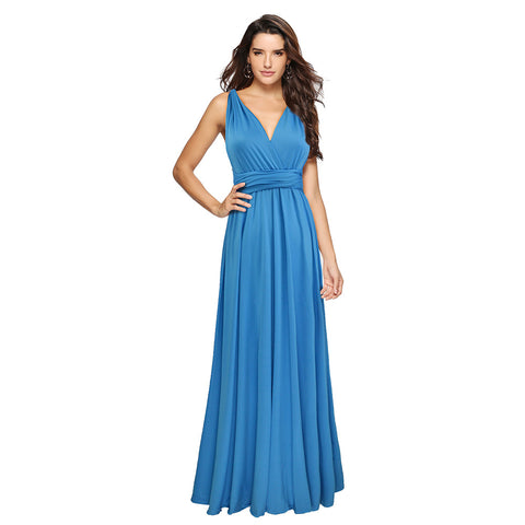 Explosive multi-wearing method multi-rope cross backless sexy bandage dress long dress dress m301601