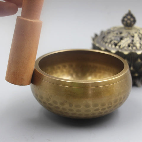 Bol chantant en cuivre fait main au Népal, bol sonore Bouddha, bol de yoga, bol de méditation, bol de Sutra tournant, thérapie sonore SPA m3331267 