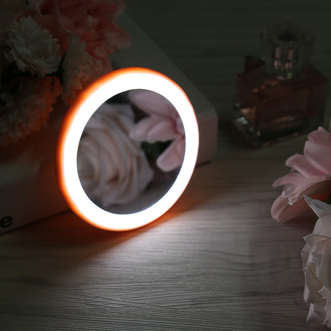 Miroir cosmétique rond à LED avec lampe, rechargeable par USB, m3330715