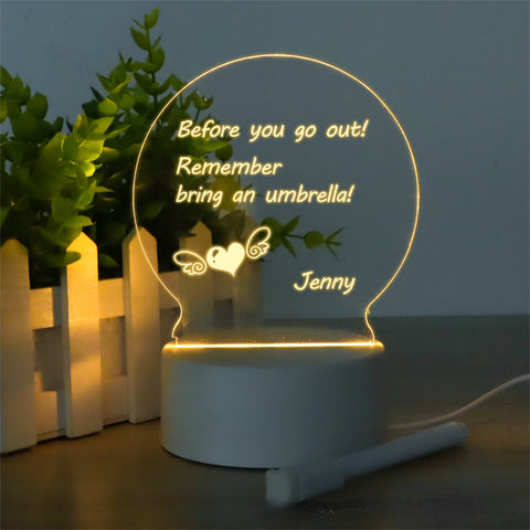 Beleuchtete Message Board Kreative USB-Plug-in-Nachttischlampe m3330905 