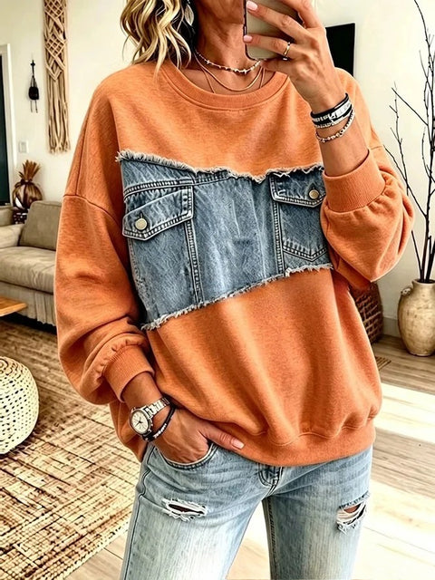Autumn and winter crew neck 3D printed long-sleeved comfortable casual sweater FF303435