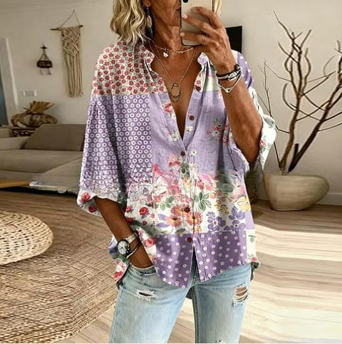 Printed Women's Long Sleeve Shirt FF303376