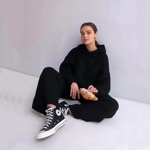 autumn and winter women's clothing new fashion sports sweater set two-piece set m301813