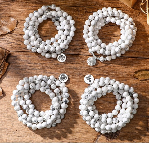108 Pulverkristallarmbänder, Halskette Lotusanhängerarmband Buddha-Perlenkette m3331299
