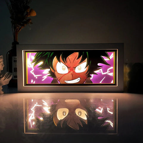 My Hero Academia Midoriya Izuku Paper Carving Lamp Photo Frame