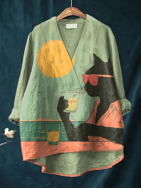 Lässiges Damen-T-Shirt mit Rundhalsausschnitt und lockerem Druck in großen Größen m301276 
