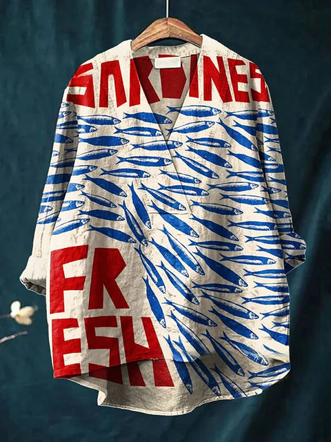 Lässiges Damen-T-Shirt mit Rundhalsausschnitt und lockerem Druck in großen Größen m301276 