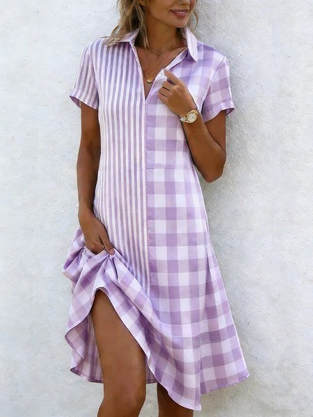 Holiday style print dress medium and long dress m302774