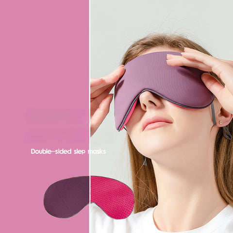 Masque pour les yeux en soie glacée pour femme avec oreilles pendantes, masque pour les yeux respirant double face chaud et frais, masque pour les yeux de sommeil bloquant la lumière extérieure, m3330671 
