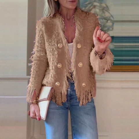 New women's clothing fashionable and elegant niche fringed top jacket women's m302298