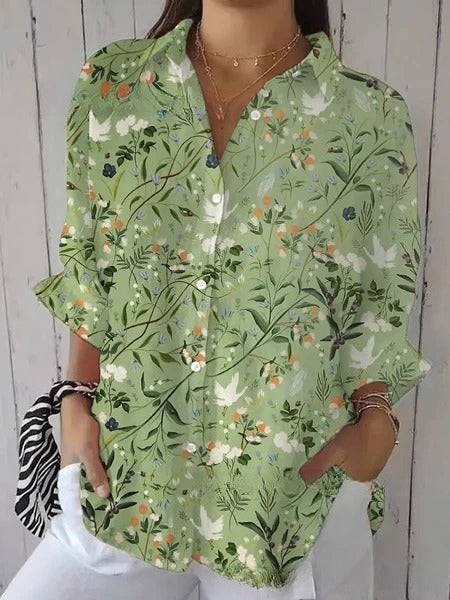 Women's creative fashion floral shirt m302729