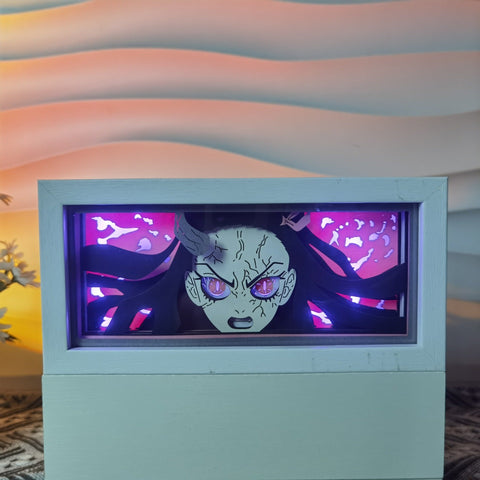 Demon Slayer Kamado Nezuko Paper Carving Lamp Photo Frame