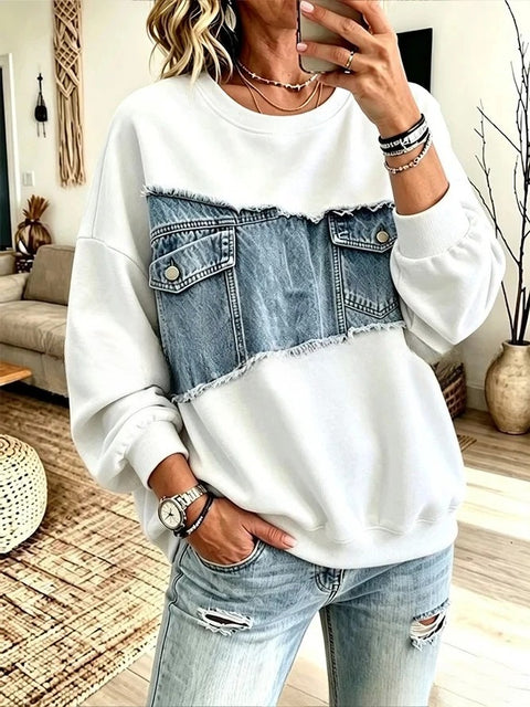 Autumn and winter crew neck 3D printed long-sleeved comfortable casual sweater FF303435