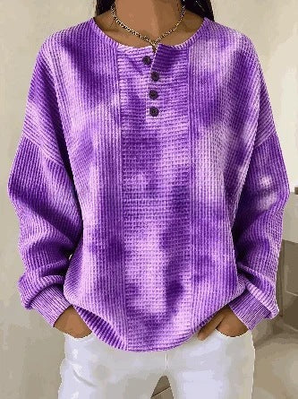3D digital printing four-button stand-up collar T-shirt women's m303206-2