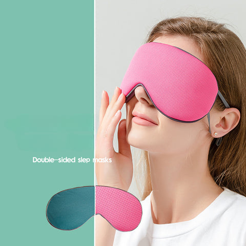 Masque pour les yeux en soie glacée pour femme avec oreilles pendantes, masque pour les yeux respirant double face chaud et frais, masque pour les yeux de sommeil bloquant la lumière extérieure, m3330671 