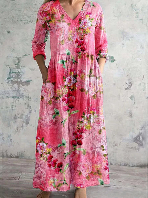 3D print summer urban casual loose dress women m301037