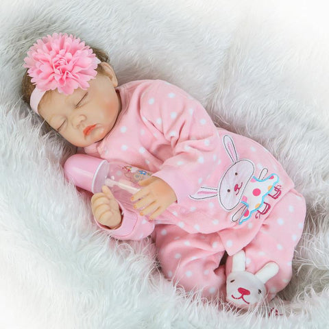 NPK simulation soft rubber cute cloth body doll m3331134