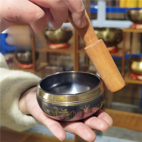 Bol chantant en cuivre fait main au Népal, bol chantant Bouddha, bol chantant en cuivre, bol de yoga, bol chantant pour thérapie sonore, ornement m3331266 
