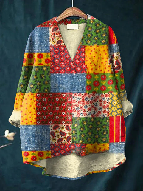 Lässiges Damen-T-Shirt mit Rundhalsausschnitt und lockerem Druck in großen Größen m301276 