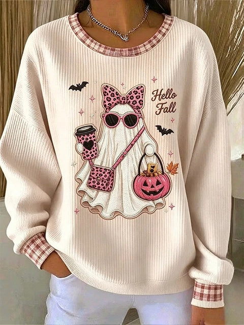 Autumn shoulder crew neck sweater 3D digital printing crew neck FF303419 04