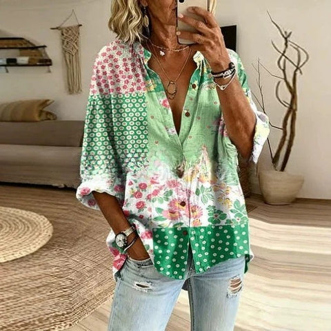Printed Women's Long Sleeve Shirt FF303376