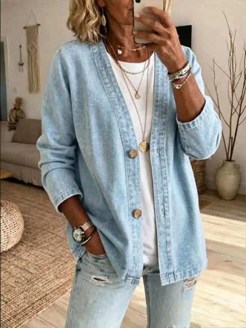 Casual denim cardigan jacket m303083