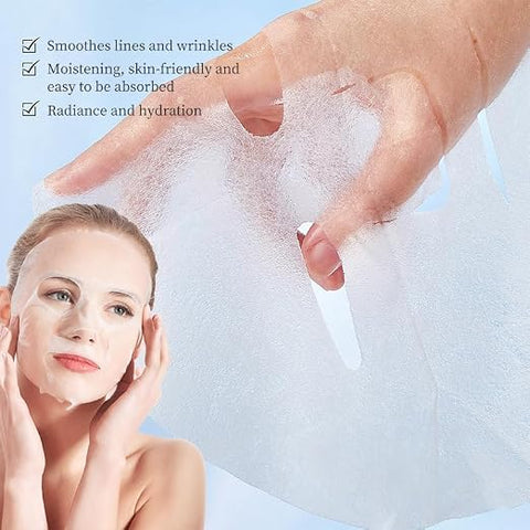 Hydrating Collagen Emulsion Mask Sheet Mask (25ml x 5 pieces) Highly Moisturizing| Haritsuya Pore Care|Non-sticky| Dry & Sensitive Skin |