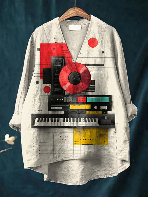 Lässiges Damen-T-Shirt mit Rundhalsausschnitt und lockerem Druck in großen Größen m301276 
