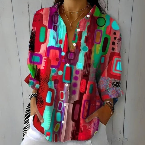 Women's creative fashion floral shirt m302729