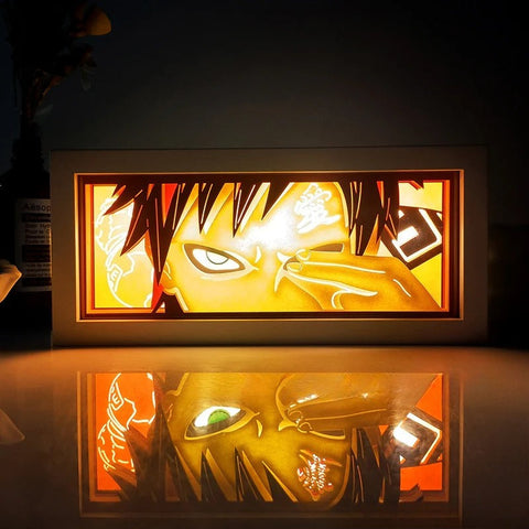 NARUTO anime Gaara Paper Carving Lamp Photo Frame