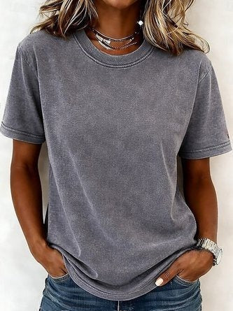 Loose T-shirt women's crew neck top m303073