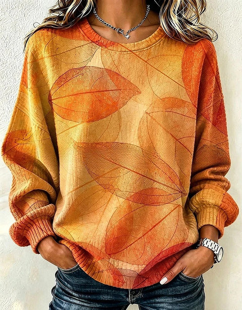 Loose long-sleeved pullover crew neck sweater m303082