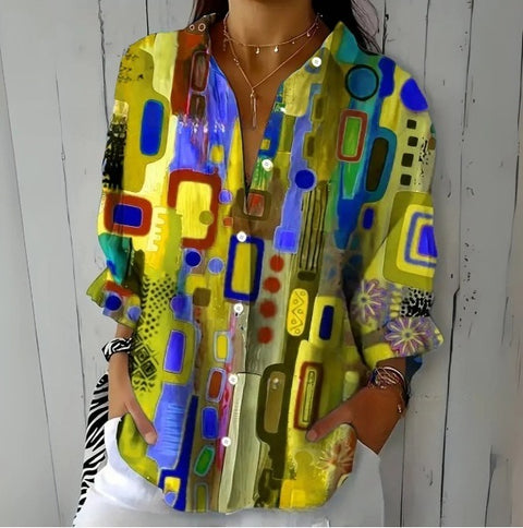 Women's creative fashion floral shirt m302729