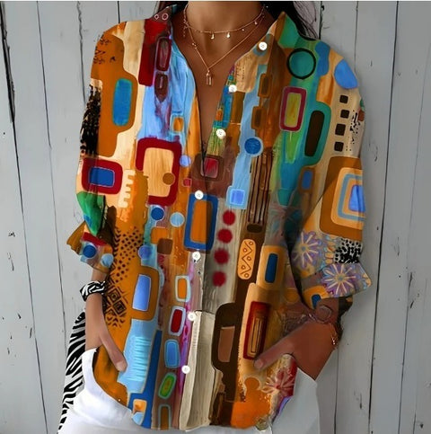 Women's creative fashion floral shirt m302729