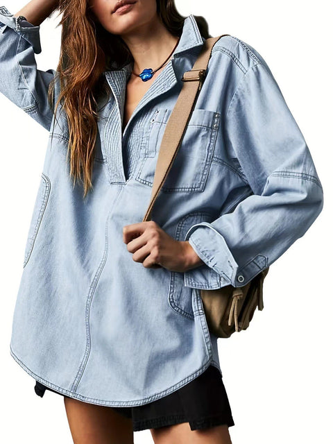 Denim jacket long sleeve jacket FF303255
