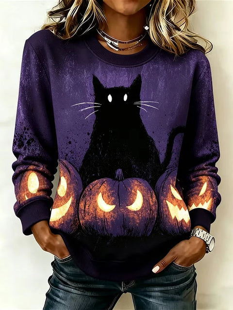 Autumn and winter crew neck 3D printed long-sleeved comfortable casual sweater FF303435 01