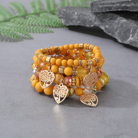 Neues böhmisches Armband, kreatives Quasten-Mehrschicht-Perlenarmband m3331286