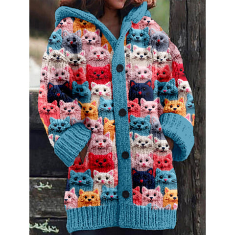 New Halloween Animal 3D Printed Casual Hooded Cloak Jacket m301664