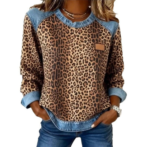 Ethnic style retro round neck women's sweater m302289