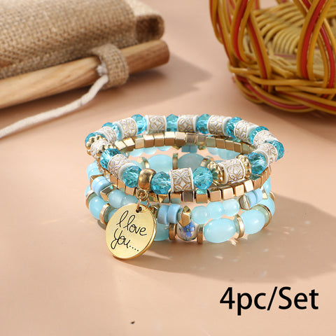 Neues böhmisches Armband, kreatives Quasten-Mehrschicht-Perlenarmband m3331286