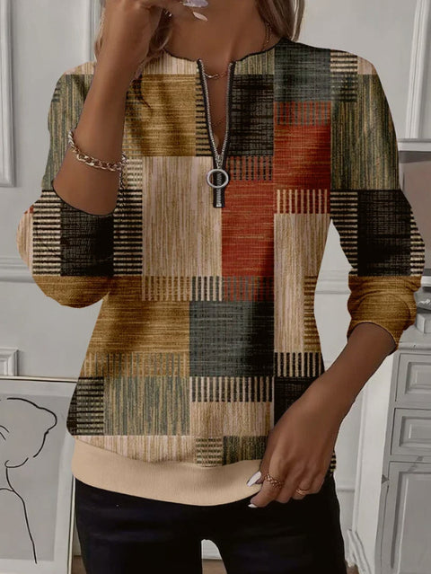 Printed shoulder sleeves long sleeves womanizer m302028