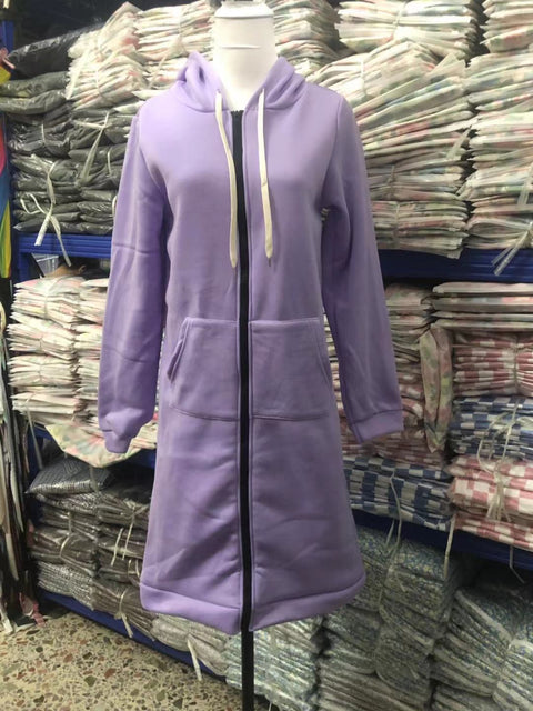 Women's medium and long hooded long-sleeved sweater women's winter m302342