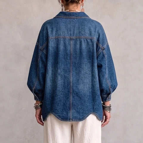 Autumn and winter women's fashion loose lapel long-sleeved jacket FF303445