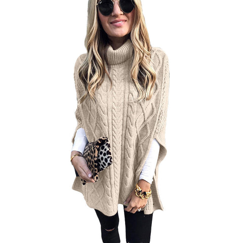 Rollkragenpullover, einfarbig, Street-Hipster-Pullover, lockerer, modischer Pullover für Damen, m300498 