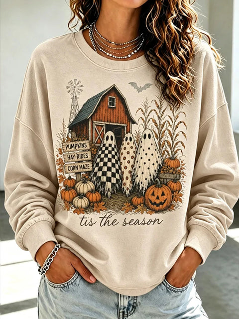 Casual Crew Neck Duck Pattern Sweater FF303438 02