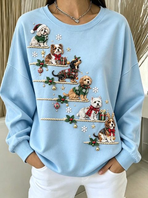 Casual Crew Neck Duck Pattern Sweater FF303438 05